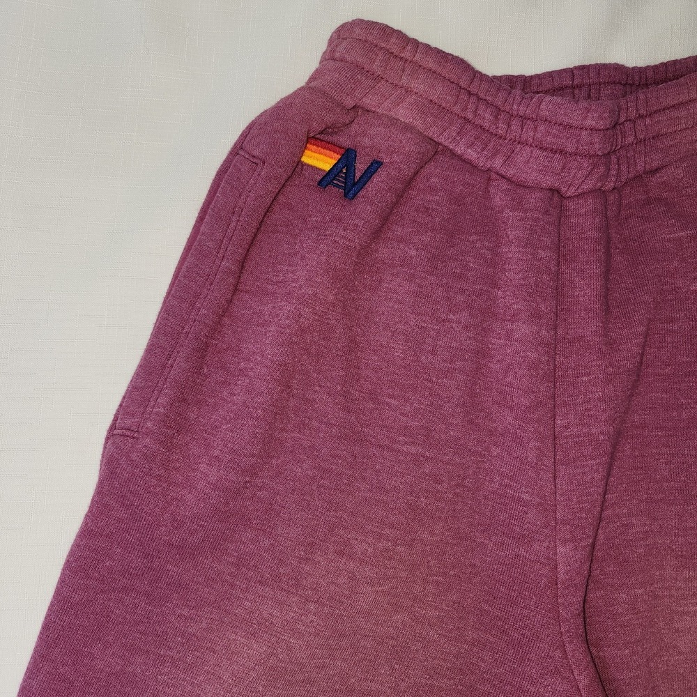 Aviator Nation Set Essential Cropped Sweatshirt W Pants in Faded Purple Size XS - Picture 11 of 16